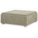 Montana Washed Green Upholstered Square Storage Ottoman