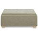 Montana Washed Green Upholstered Square Storage Ottoman