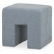 Aidy Light Blue Upholstered Stool