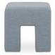 Aidy Light Blue Upholstered Stool