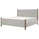 Warren Beige and Brown King Upholstered Panel Bed