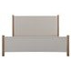Warren Beige and Brown King Upholstered Panel Bed
