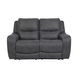 Demetrius Dark Gray Power Reclining 66" Loveseat with USB Charging