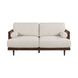 Alesund Beige And Walnut 65" Loveseat