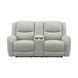 Giraldus Beige 79" Manual Reclining Loveseat with Console