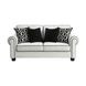Viviani White and Black 69" Loveseat