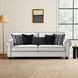Viviani White and Black 87" Sofa