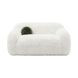 Darwen White 67" Loveseat with Pillow