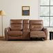 Terentius Caramel Brown 63" Power Reclining Loveseat with Storage