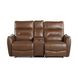 Terentius Caramel Brown 63" Power Reclining Loveseat with Storage