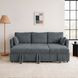 Denholme Dark Gray Sleeper Sofa with Pull Out and USB Charging