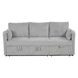 Denholme Gray Sleeper Sofa with Pull Out and USB Charging