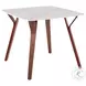 Folia White Marble And Walnut Wood Dinette Table