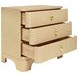 Fortune Natural Grasscloth Rectangular 3 Drawer Side Table