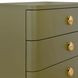 Fortune Olive Green Matte Lacquer Rectangular 3 Drawer Side Table