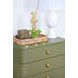 Fortune Olive Green Matte Lacquer Rectangular 3 Drawer Side Table