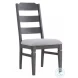 Foundry Brushed Pewter Ladderback Side Chair Set of 2