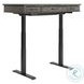 Foundry Brushed Pewter and Black Adjustable Height Lift Desk