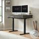 Foundry Brushed Pewter and Black Adjustable Height Lift Desk