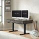 Foundry Brushed Pewter and Black Adjustable Height Lift Desk