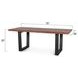 Yarrow Light Sequoia 79" Rectangular Dining Table