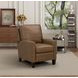 Fremont Hillwood Toffee Leather Push Thru The Arms Recliner