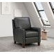 Fremont Elway Dark Gray Leather Push Thru The Arms Recliner