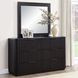 Henry Espresso 6 Drawer Dresser and Rectangular Mirror