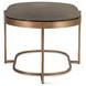 Fresno Brown and Black Oval Marble Top Cocktail Table