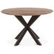 Santa Margherita Matte Black 48" Round Dining Table