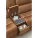 Belmont Lyric Caramel Leather 7 Piece Modular Zero Gravity Power Reclining Sectional with USB Charging