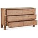 Mesa Brushed Acacia 6 Drawer Dresser