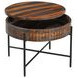 Summit Capri Sheesham Round Storage Cocktail Table