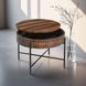 Summit Capri Sheesham Round Storage Cocktail Table