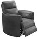 Radius Vintage Slate Leather Swivel Glider Power Recliner with USB Charging