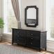 Trento Distressed Black Rectangular Wall Mirror