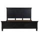 Trento Distressed Black King Panel Bed