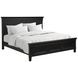 Trento Distressed Black King Panel Bed