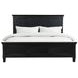 Trento Distressed Black King Panel Bed
