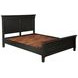 Trento Distressed Black Queen Panel Bed