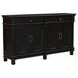 Trento Distressed Black 4 Door Sideboard