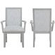 Fiona Mist Gray Upholstered Dining Arm Chair Set of 2