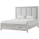Fiona Mist Gray California King Upholstered Storage Panel Bed