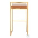 Fuji Camel PU And Gold Steel Stacker Bar Stool Set of 2