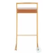 Fuji Camel PU And Gold Steel Stacker Bar Stool Set of 2