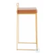 Fuji Camel PU And Gold Steel Stacker Bar Stool Set of 2
