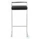 Fuji Black Velvet And Brushed Stainless Steel Bar Stool Set Of 2