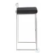 Fuji Black Velvet And Brushed Stainless Steel Bar Stool Set Of 2