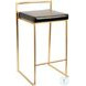 Fuji 26" Gold And Black Bar Stool Set of 2