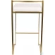 Fuji 26" Gold And White Bar Stool Set of 2